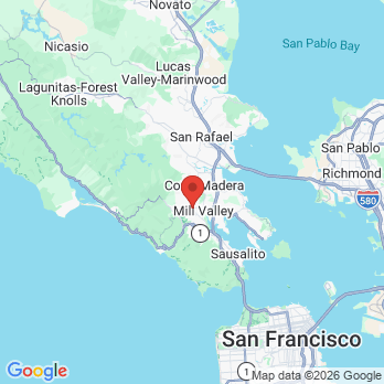 Map to Jenny Wong, DDS, Inc office in Mill Valley, CA