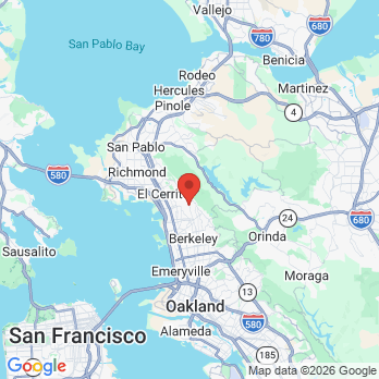 Map to Zarrin Ferdowsi DDS office in Kensington, CA
