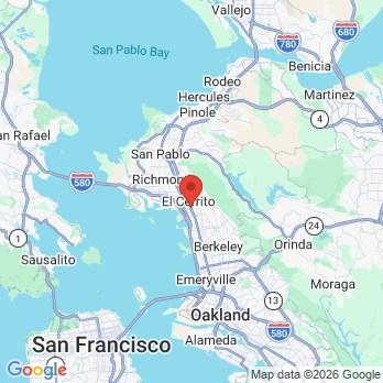 Map to Wisteria Family Dentistry (Dr. Samira Jaberi) office in El Cerrito, CA