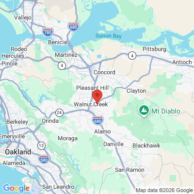 Map to Felix Kalman, DDS office in Walnut Creek, CA