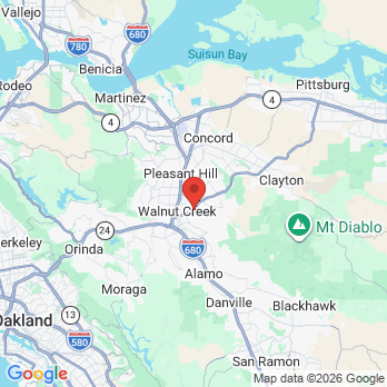 Map to Kwon & Jabbour Dental office in Walnut Creek, CA