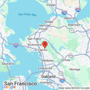 Map to Crown dental care office in El Cerrito, CA