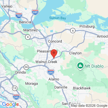 Map to Golden State Dentistry office in Walnut Creek, CA