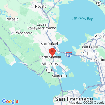 Map to Primary Dr Alexander Kashef office in Corte Madera, CA