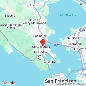 Map to Mt Tam Pediatric Dentistry office in Corte Madera, CA