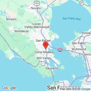 Map to Marin Advanced Dental Care office in Corte Madera, CA