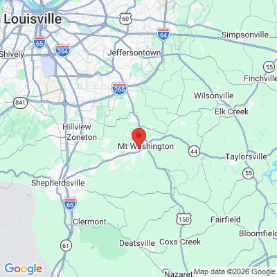 Map to  office in Mount Washington, KY