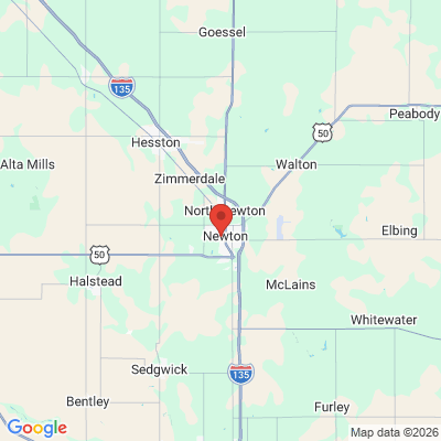 Map to  office in Newton, KS