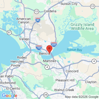 Map to Solano Smile Orthodontics & Pediatric Dentistry office in Benicia, CA