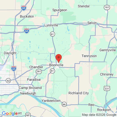 Map to  office in Boonville, IN