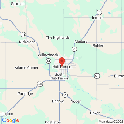 Map to  office in Hutchinson, KS