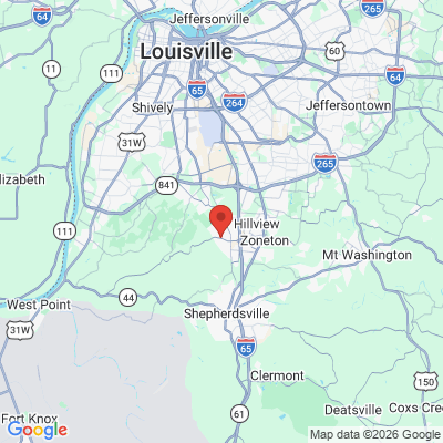 Map to  office in Brooks, KY