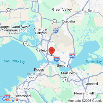 Map to GLen Cove Dental office in Vallejo, CA