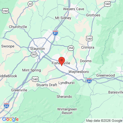 Map to  office in Fishersville, VA