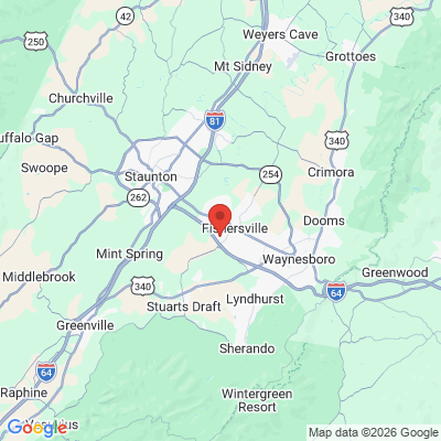 Map to  office in Fishersville, VA
