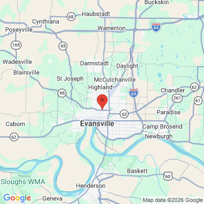 Map to  office in Evansville, IN