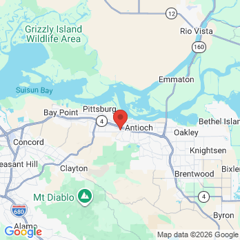 Map to Antioch Kids Dental Studio office in Antioch, CA