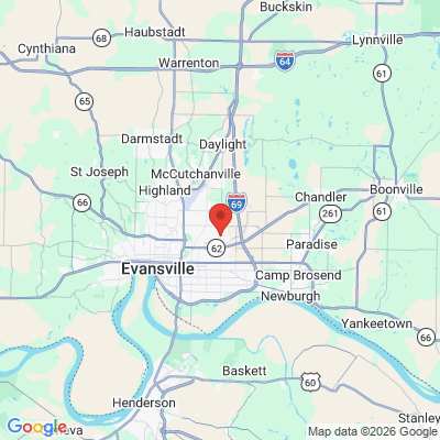 Map to  office in Evansville, IN