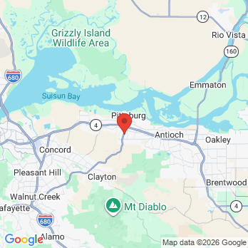 Map to Yosemite Dental Care office in Pittsburg, CA