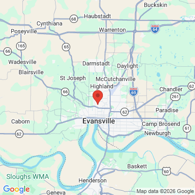 Map to  office in Evansville, IN