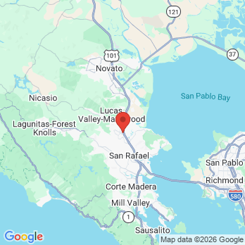 Map to Dr. Victor Cuadros office in San Rafael, CA