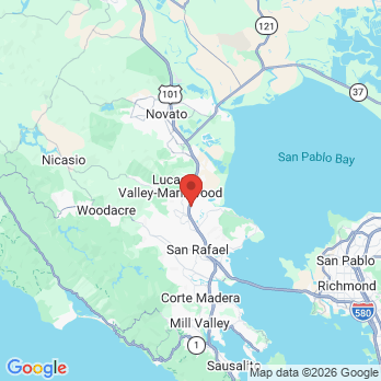 Map to Darya G. Ghafourpour, D.D.S., Inc. office in San Rafael, CA