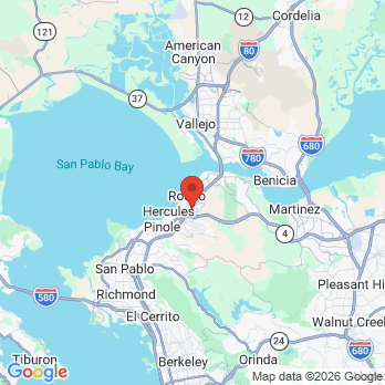 Map to Lovely Manlapaz DDS Inc office in Hercules, CA
