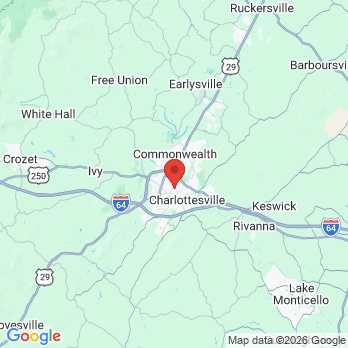 Map to Rugby Dental Arts office in Charlottesville, VA