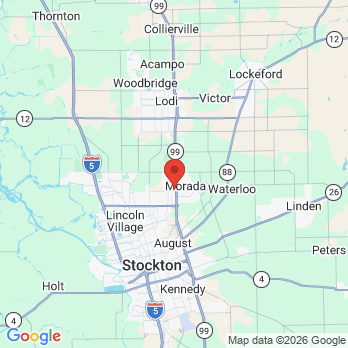 Map to Cheema Dental Corporation office in Stockton, CA