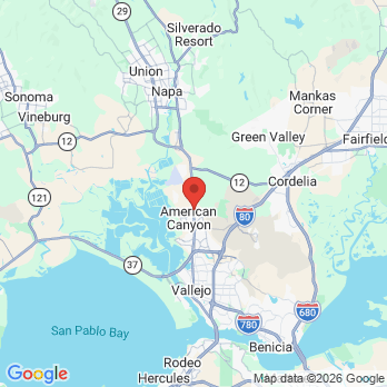 Map to Kristian Cabugao D.D.S., A Professional Dental Corporation office in American Canyon, CA