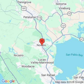 Map to Rick Chelemedos DDS office in Novato, CA