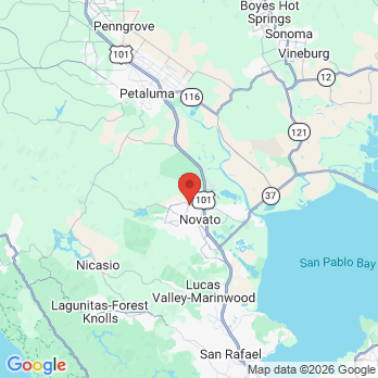 Map to Dentistry By Design of Marin office in Novato, CA