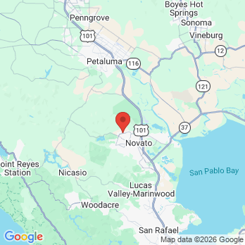 Map to San Marin Dental Care office in Novato, CA