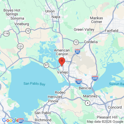 Map to GALVAN DENTAL CARE office in Vallejo, CA