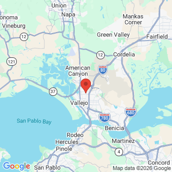 Map to Redwood Family & Cosmetic Dentistry office in Vallejo, CA