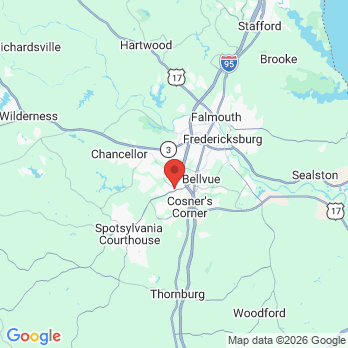 Map to VA SMILES  office in Fredericksburg, VA