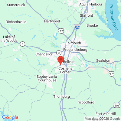 Map to  office in Fredericksburg, VA