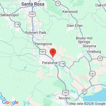Map to NorthBaySmiles office in Petaluma, CA