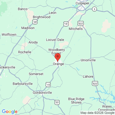 Map to  office in Orange, VA