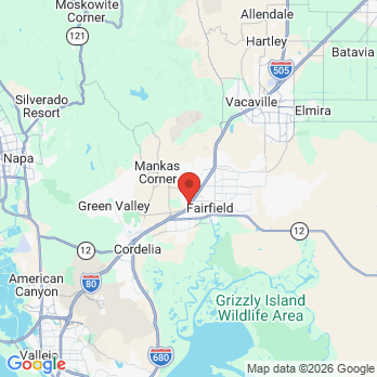 Map to MARK J WARNER DDS INC office in Fairfield, CA