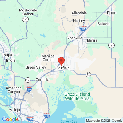 Map to Brite Smile Family Dental Care office in Fairfield, CA