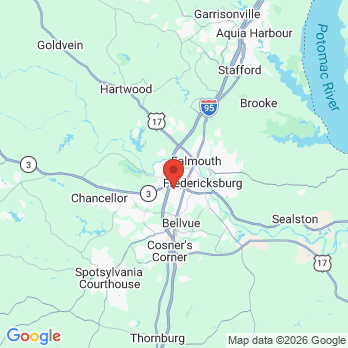 Map to Smile Center  office in Fredericksburg, VA