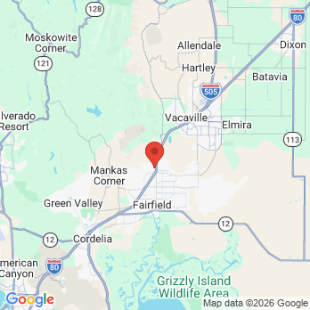 Map to Dr. mark D Sutter office in Fairfield, CA
