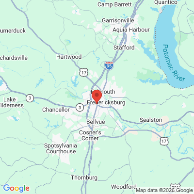 Map to  office in Fredericksburg, VA