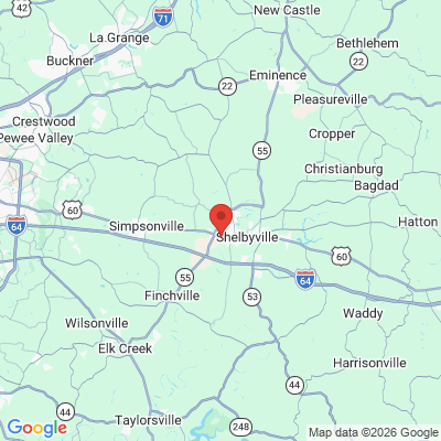 Map to  office in Shelbyville, KY