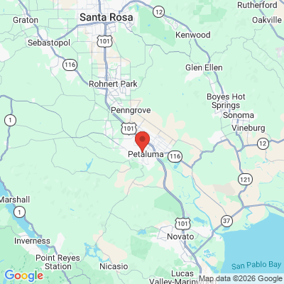 Map to  office in Petaluma Kids Dental Care
