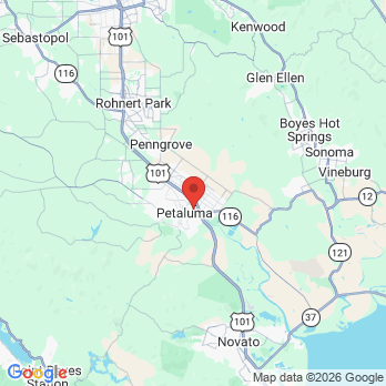 Map to Permalla Dental Care office in Petaluma, CA