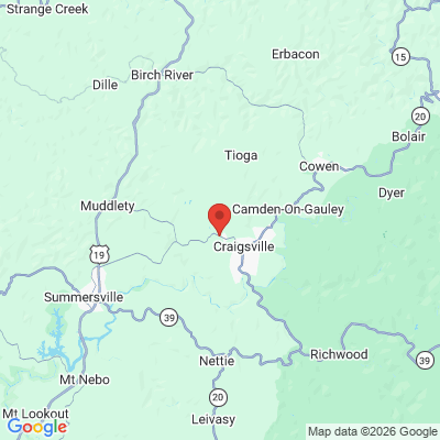 Map to  office in Craigsville, WV