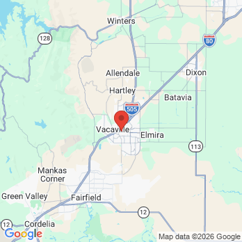 Map to Compassionate Care Dental office in Vacaville, CA