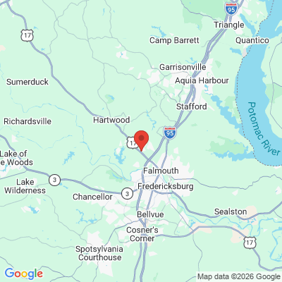 Map to  office in Fredericksburg, VA
